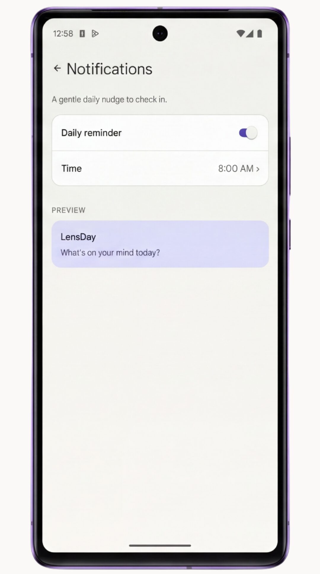 Check-in reminders, on