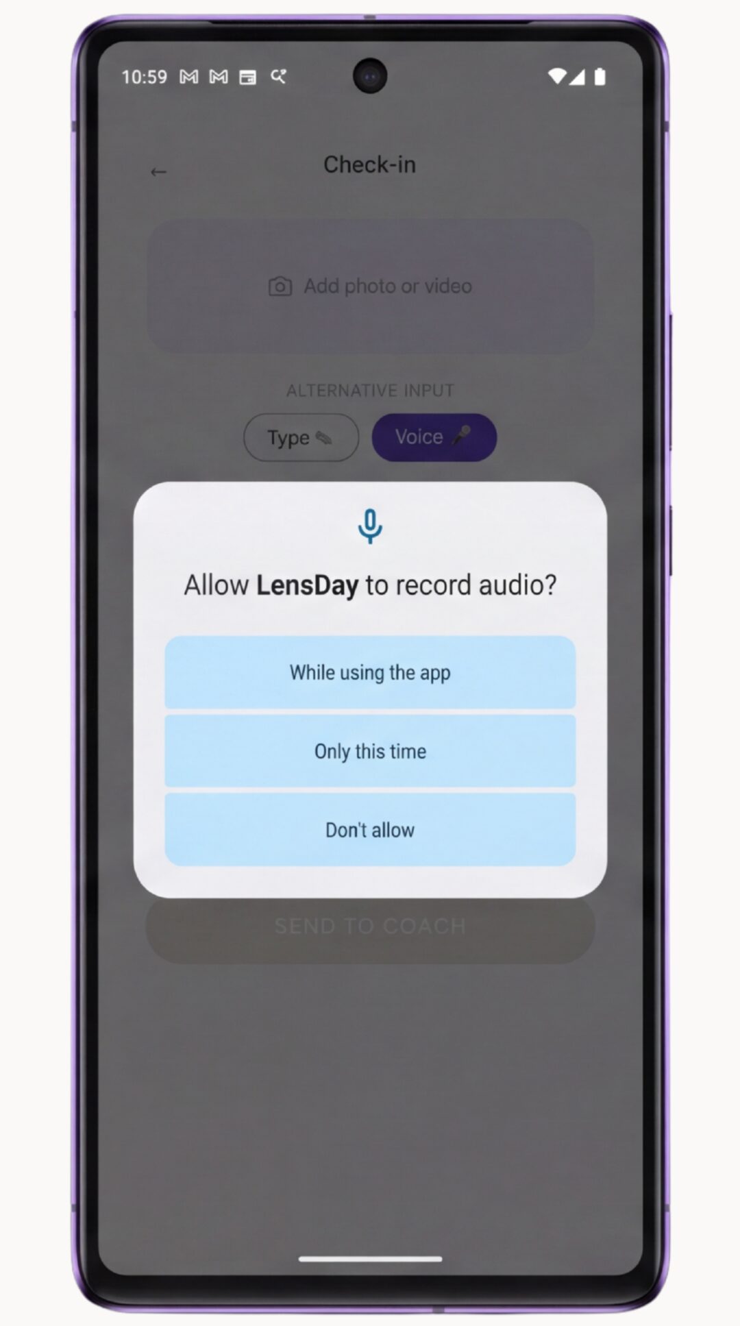Recording a voice note